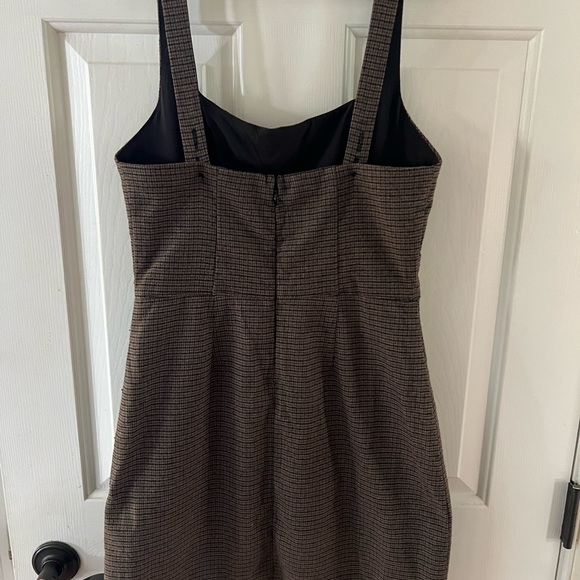 Abercrombie brown plaid dress in size xs tall - Picture 3 of 4
